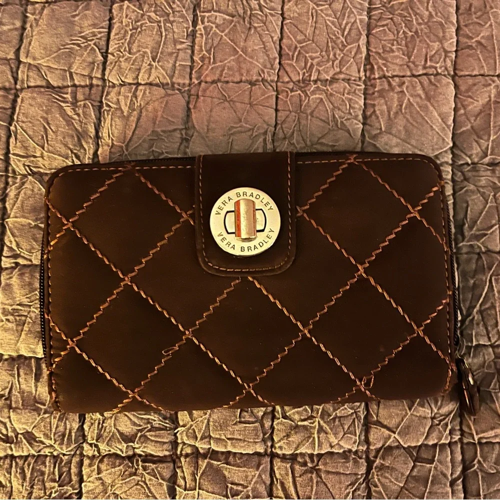 Vera Bradley Brown Wallet - Final Price - Picture 1 of 4